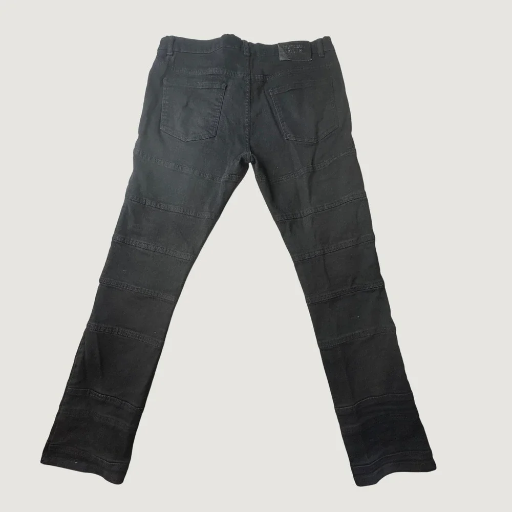 Legendary Status Jeans Mens 36x30 Black Moto Paneled Slim Streetwear Denim Pants